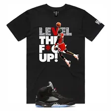 Shirt to Match Air Jordan Retro 5 Metallic Silver - AJ5 Sneaker Matching Tee