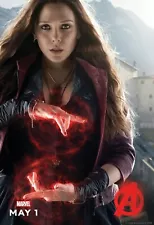 2015 Marvel The Avengers Age Of Ultron Poster 11X17 Scarlet Witch Wanda ð¿