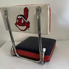 CLEVELAND INDIANS Guardians / Wahoo 1992 Folding Stadium Seat / Cushion Chair