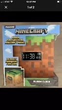 NEW Paladone Minecraft Alarm Clock Moonlight Function Plays Minecraft Music TNT