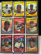 2008 TOPPS HERITAGE COMPLETE SETS DETROIT TIGERS #59's 559's 1959's + SIGNED SET