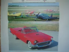 THUNDERBIRD 1957. HUGE 14.5" x 14", PERFECT, OVERHEAD Photo of CONVERTIBLE