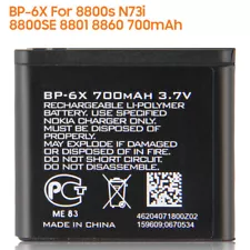 Replacement Battery BP-6X For NOKIA 8800s N73i 8800SE 8801 8860 700mAh