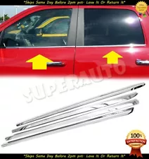 For 2009 2010-2018 DODGE RAM 1500 Crew+Mega Cab Stainless Chrome Window Sill