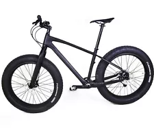 26er Carbon Fat Bike Full bicycle Snow Frame Fork Wheelset UD Matt Shimano 21"