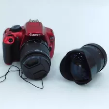 Canon Rebel (Red) T5 DSLR Camera W/2 Lenses