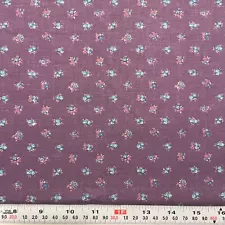 Vintage Peter Pan Fabrics Florals on Purple Cotton Fabric by the HALF YARD 18x43