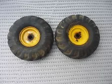 TWO- Vintage DOEPKE Pressed Steel Adams Motor Grader Good-Year Wheel & Tire