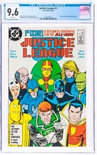 JUSTICE LEAGUE #1 CGC 9.6 NM+ 1987 1st Appearance BLACK KING Maxwell Lord DCU