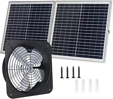 1200CFM Solar Fan kit, 30W Foldable Solar Panel & 14" Steel DC Fan for Attic/RV