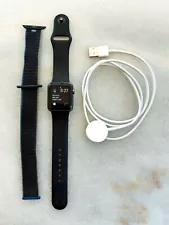 Apple Watch Series 1 38mm Space Gray with Black Sport Band and Sport Loop