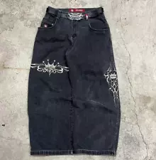 JNCO Y2K Baggy Jeans Men Vintage Embroidered High Quality Jeans Hip Hop Goth Str