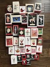 HALLMARK LOT OF 35 KEEPSAKE AND SERIES ORNAMENTS