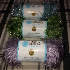 3 MARTHA STEWART GLITTER EYELASH YARN SALE