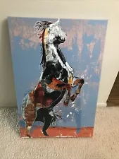 Nice! Painted Horse Painting/Print By Maxwell Dickson