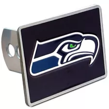 Seattle Seahawks Rectangle Logo Truck Trailer Hitch Cover - B000TBEFI8 - New