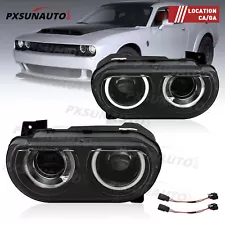 LED Headlights Headlamps Assembly For Dodge Challenger 2008-2014 DRL Sets RH+LH