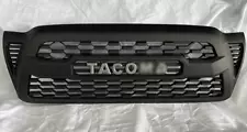 Black TRD PRO Style Mesh Grille For 05-11 Toyota Tacoma Includes Letters Lights