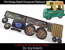 Toy Restore Replacement Stickers fits Step2 Playhouse Vintage Camper Van Insi...