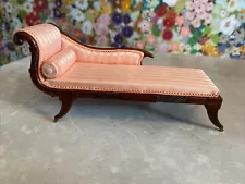 David Booth Miniature Chaise Lounge Dolls House Artisan 1:12 Rare