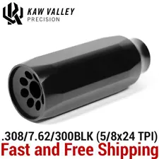 Kaw Valley Precision 3.25-Inch Magnum Linear Comp 5/8x24 TPI (308/7.62/300BLK )