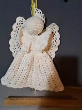 Hand Made Angel Vintage Crochet? White 13x11x3in #1900L104