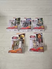 Lot Of 5 STAR WARS THE CLONE WARS 3.75" ACTION FIGURES Yoda Arf Obiwan Droids