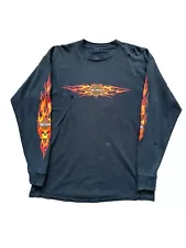 2000s Harley Davidson Bar and Shield Flames Longsleeve Distressed T-shirt XL