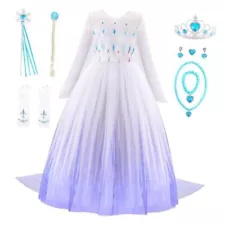 Princess Dresses for Girls - Classy Queen of Snow Princess Costume with 5 (120)