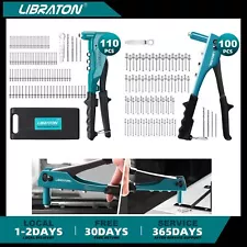 100/110X Libraton Heavy Duty Rivet Gun Kit Professional Rivet Gun Tool for Metal