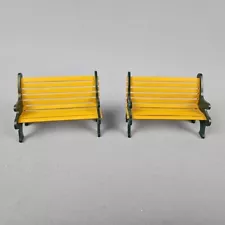 Dept 56 Village Wrought Iron Park Bench Accessories Department Lot of 2