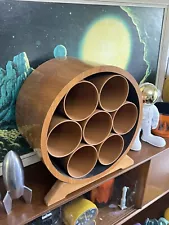 VINTAGE Habitat Teak Wine Rack Atomic MID CENTURY Space Age