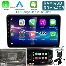 64GB Car Radio Stereo Carplay Gps Navi Wifi Bluetooth For Dodge Dart 2012-2016