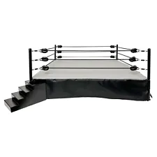 Premium Metal Real Scale Wrestling Ring for WWE & AEW Wrestling Action Figures