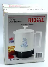 Vintage Regal Poly Hot Pot 5 Cup Warmer Server New Old Stock Sealed Box K7427WF