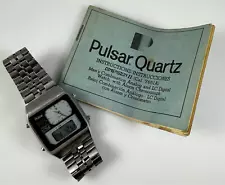 Pulsar Quartz Vintage Wristwatch Men's w/ Booklet