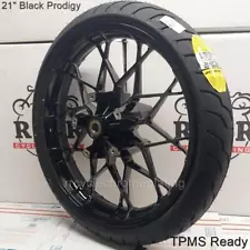 Harley 21" Black Prodigy Front Wheel Dunlop Tire 08-23 Street Glide FLHX FLTR