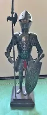 VINTAGE Medieval Knight, Authentic Armor, Spanish-Made, 14" Tall, Splendid!