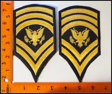 Military Patches US Army Rank Pair Master Specialist (E-9) New Old Stock #T817