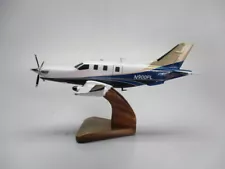 Socata TBM 900 Turboprop Airplane Desktop Mahogany Kiln Dry Wood Model Small New