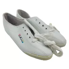 LA GEAR Vintage Workout Sneakers White Shoes 80s Lace Up Womens 6.5 New