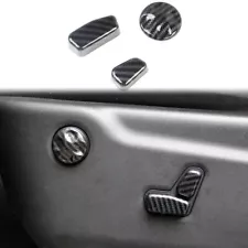 Carbon Fiber Seat Adjustment Button Cover Trim Kit for Dodge Durango 2011-2024 (For: Dodge Durango)