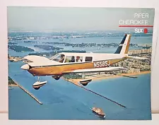 PIPER CHEROKEE SIX B AIRPLANE DEALER SALES BROCHURE JRR1