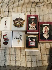 7 Hallmark Ornaments Noah’s Ark, Video Party, Cool Yule Record Player