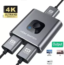 Bi-Directional 4K HDMI 2.0 Cable Switcher Splitter HUB 2 in 1 out&1 in 2 out