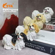 JJM Pekingese Dog Model Shih Tzu Pet Animal Collection Kids Gift Car Decoration