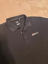 Mens XXL Black Corvette Z06 Supercharged Short Sleeve Cutter Buck Polo shirt 2xl