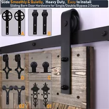 4-20FT Sliding Barn Door Hardware Closet Track Kit for Single/Double/Bypass Door