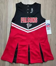 New Girl's NFL Atlanta Falcons Red & Black Cheerleader Uniform Size 4T