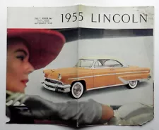 1955 LINCOLN & CAPRI Ford Factory Color Folder SEDANS SPORTS COUPES CONVERTIBLE